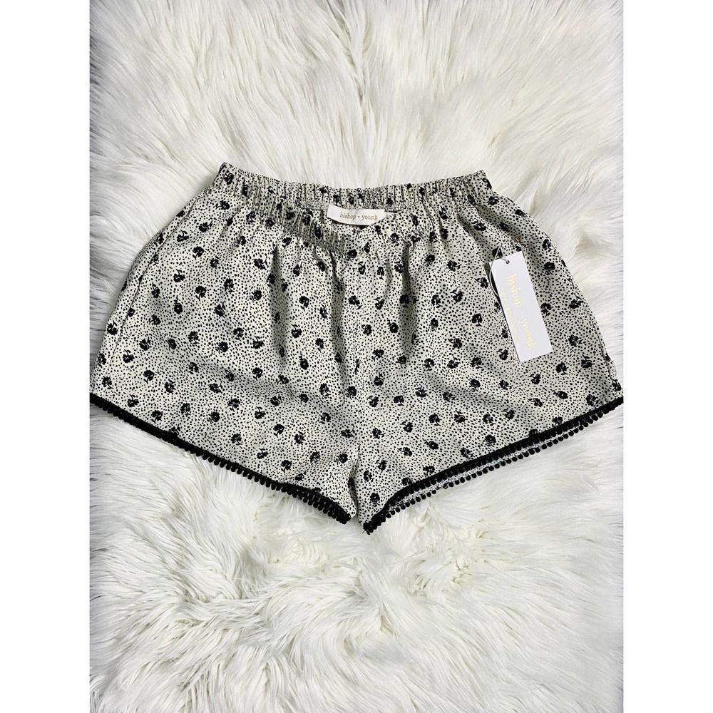 Bishop Young White Floral Embroidered Boho Shorts